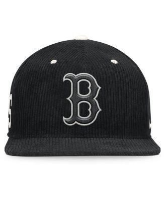 Men's Black Boston Red Sox Pro Corduroy Structured Snapback Hat