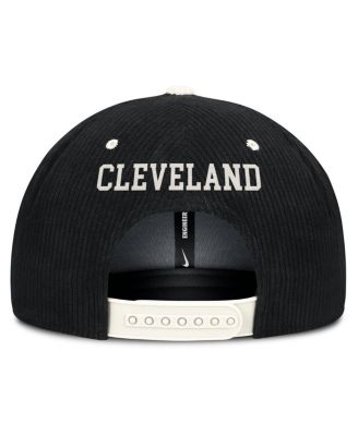 Men's Black Cleveland Guardians Pro Corduroy Structured Snapback Hat