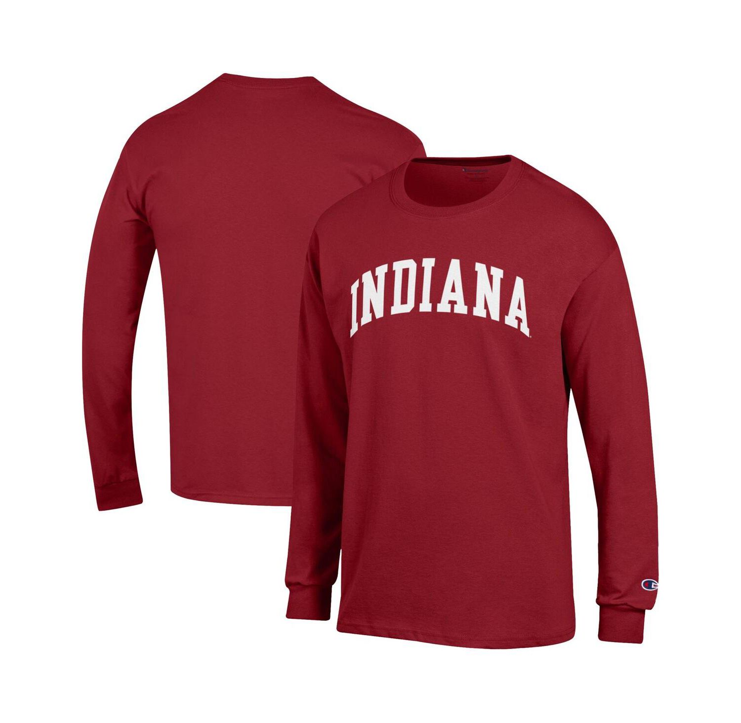 Men's Crimson Indiana Hoosiers Basic Arch Long Sleeve T-Shirt