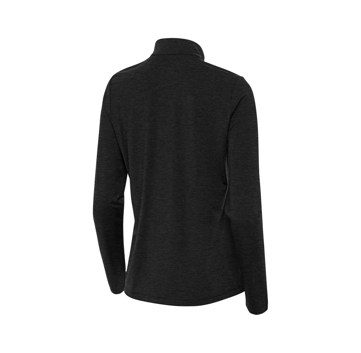 Women's Heather Black Indiana Hoosiers Bright Quarter-Zip Sweatshirt