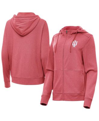 Women's Heather Crimson Indiana Hoosiers Seeker Full-Zip Hoodie Jacket