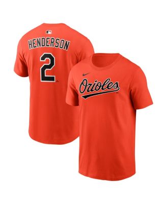 Men's Gunnar Henderson Orange Baltimore Orioles Name & Number T-Shirt