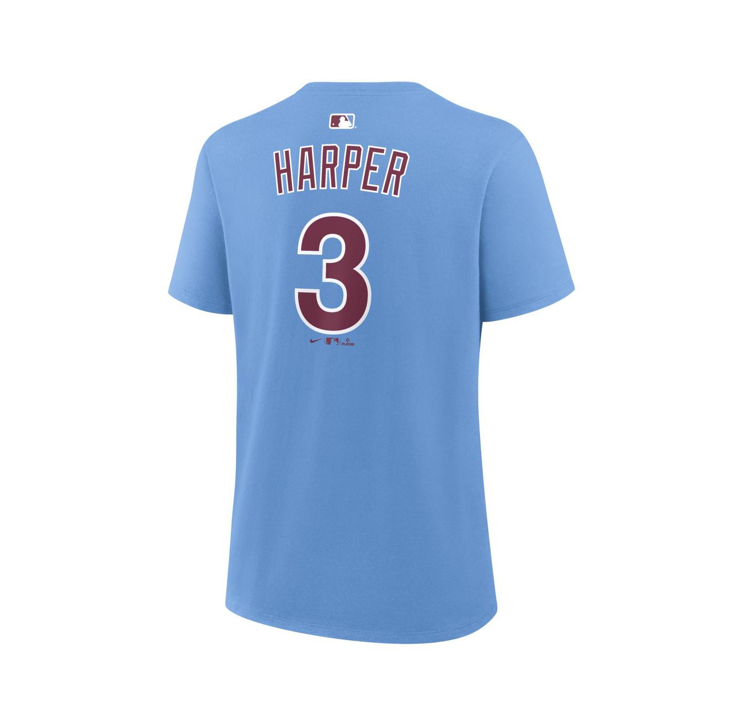 Women's Bryce Harper Light Blue Philadelphia Phillies Name & Number T-Shirt