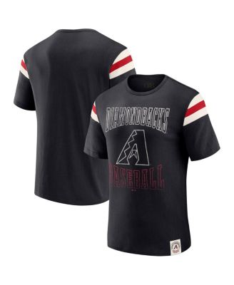 Darius Rucker Collection By Men's Black Arizona Diamondbacks Distressed Sleeve Stripe T-Shirt