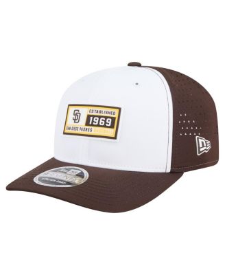 Men's White/Brown San Diego Padres Established Patch 9SEVENTY Adjustable Hat