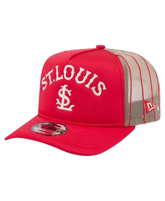 Men's Red St. Louis Cardinals Vintage Arched Foam Front 9FIFTY A-Frame Adjustable Trucker Hat