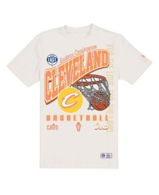 Men's Cream Cleveland Cavaliers Oversized City Edition Remix Vintage T-Shirt