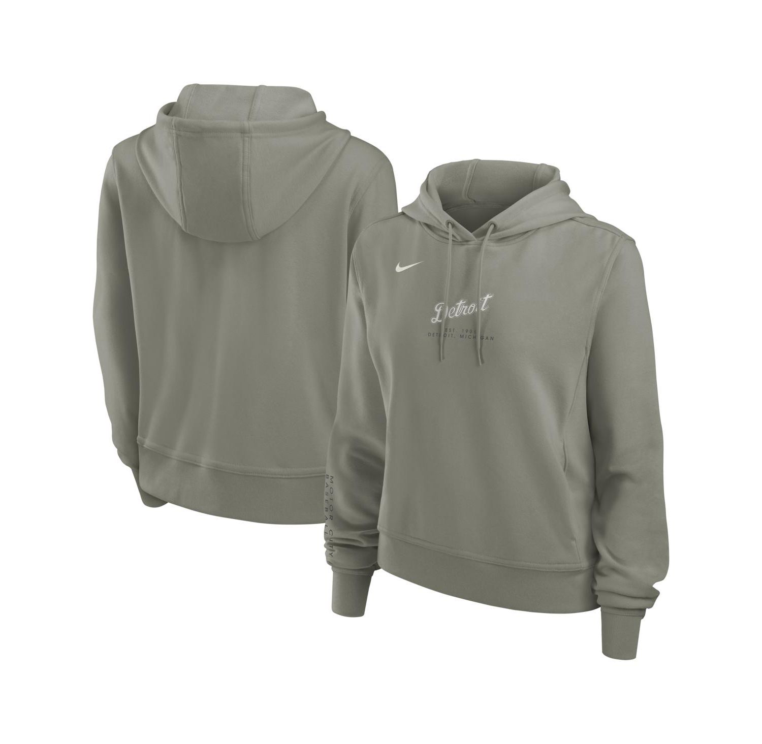 Women's Olive Detroit Tigers One Tri-Blend Dri-FIT Hoodie