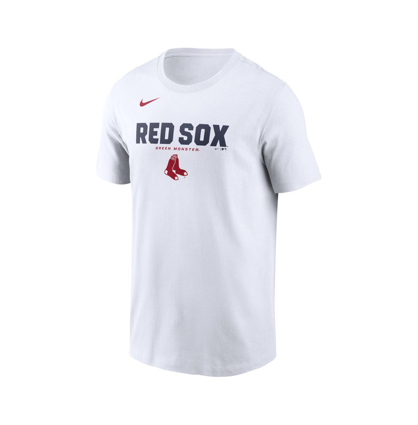 Мужская футболка Nike White Boston Red Sox Bold Team Name — фото 2