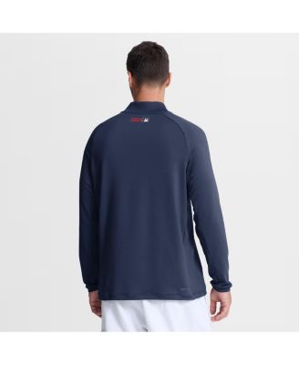 Men's Navy Boston Red Sox Authentic Collection Dri-FIT Raglan Half-Zip Pullover