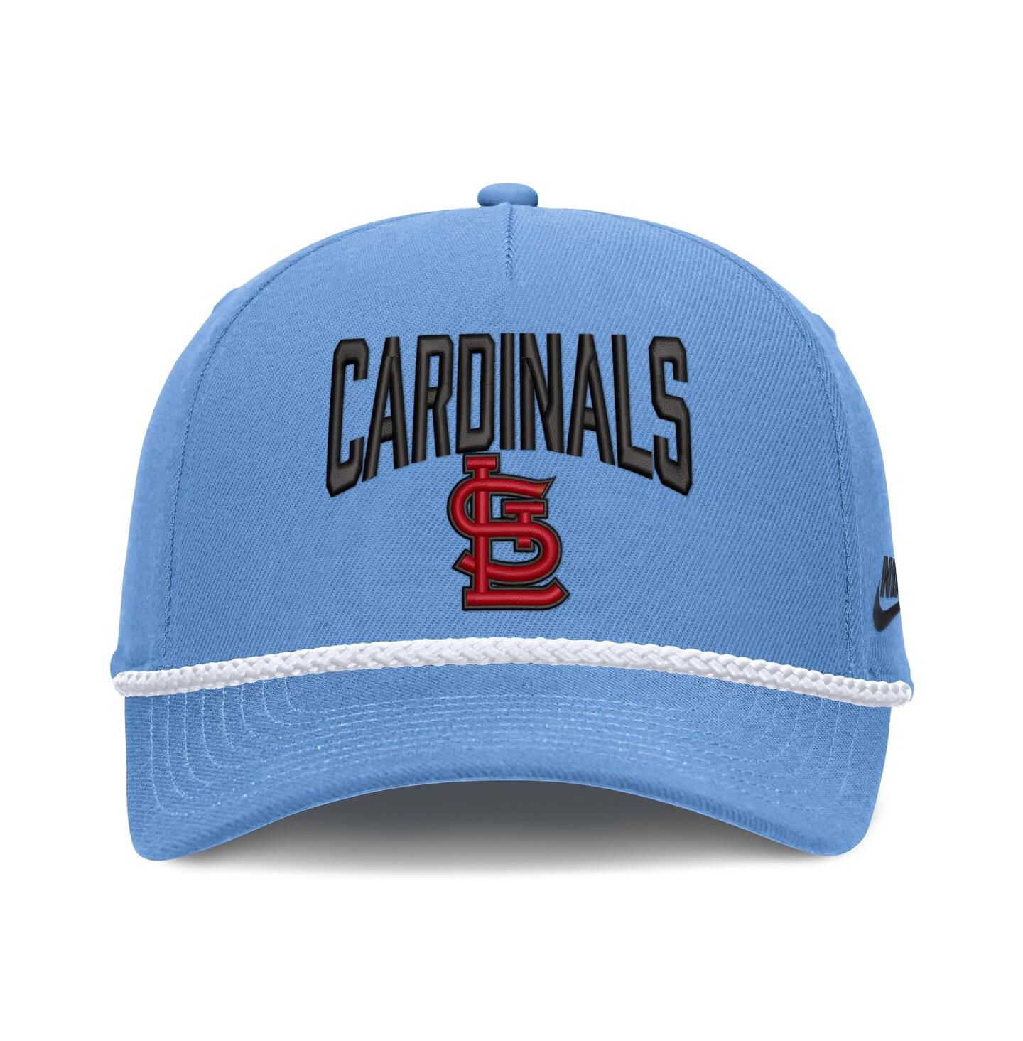Мужская кепка Nike Light Blue St. Louis Cardinals Cooperstown Rise Adjustable Hat — фото 2