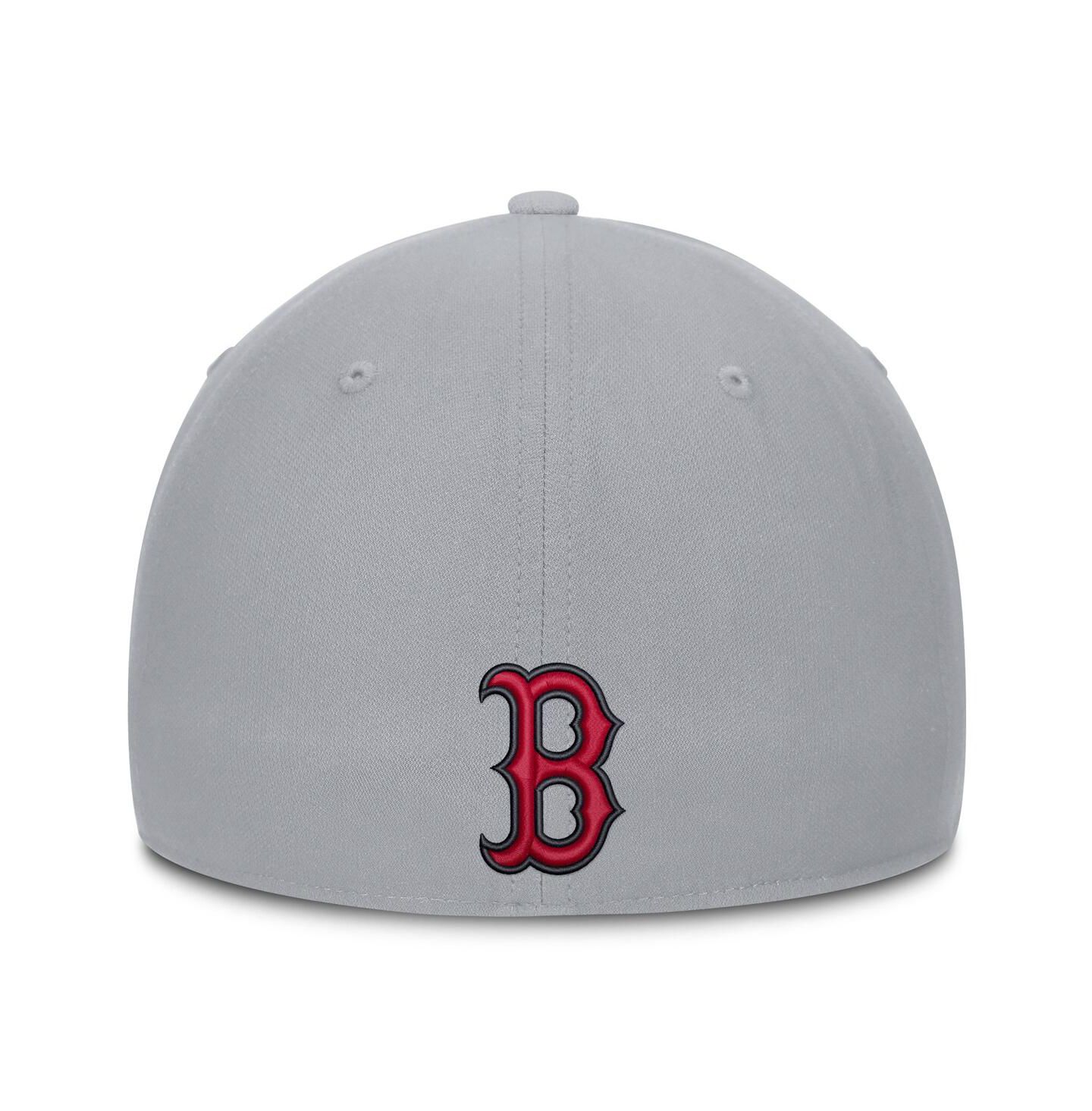 Мужская кепка Nike New Era Gray Boston Red Sox Primetime Dri-FIT Rise Bozz Flex Hat — фото 4