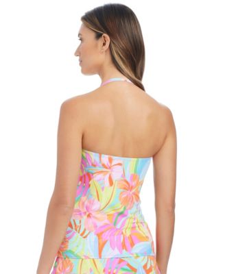 Women's Bellissimo Draped Swim Tankini Top