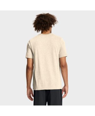 Men's Natural Chicago Cubs Wordmark Tri-Blend T-Shirt