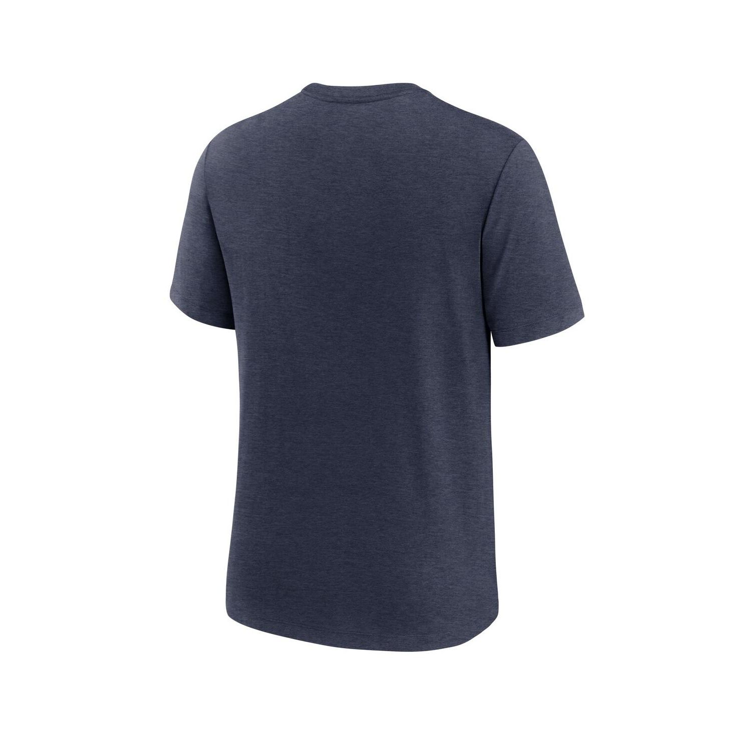 Men's Heather Navy Milwaukee Brewers Mascot Slide Tri-Blend T-Shirt