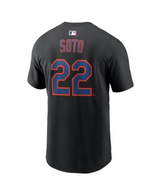 Men's Juan Soto Black New York Mets Home Name & Number T-Shirt
