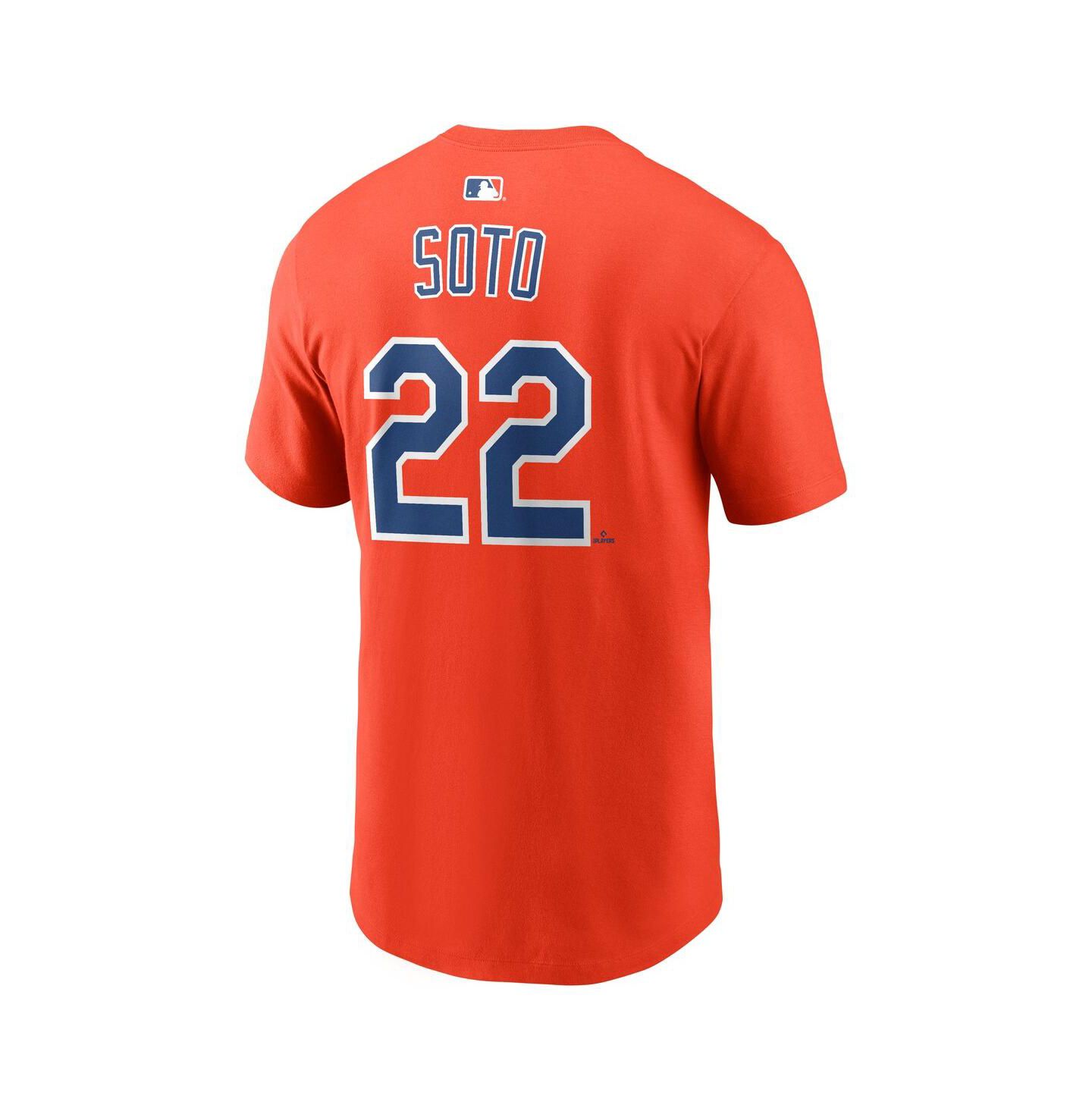 Мужская футболка Nike Juan Soto Orange New York Mets Name & Number — фото 3