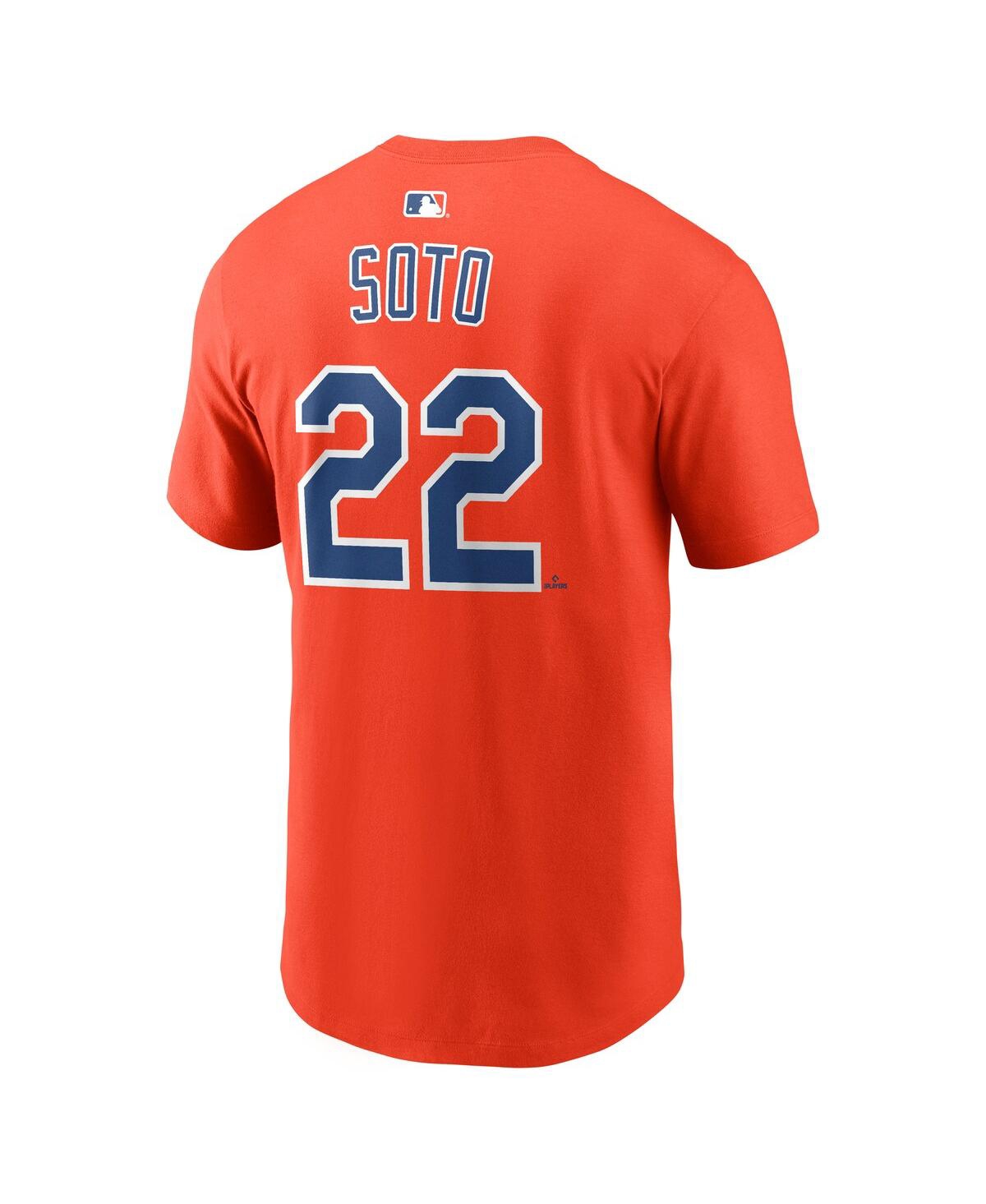 Nike Men's Juan Soto Orange New York Mets Name Number T-Shirt