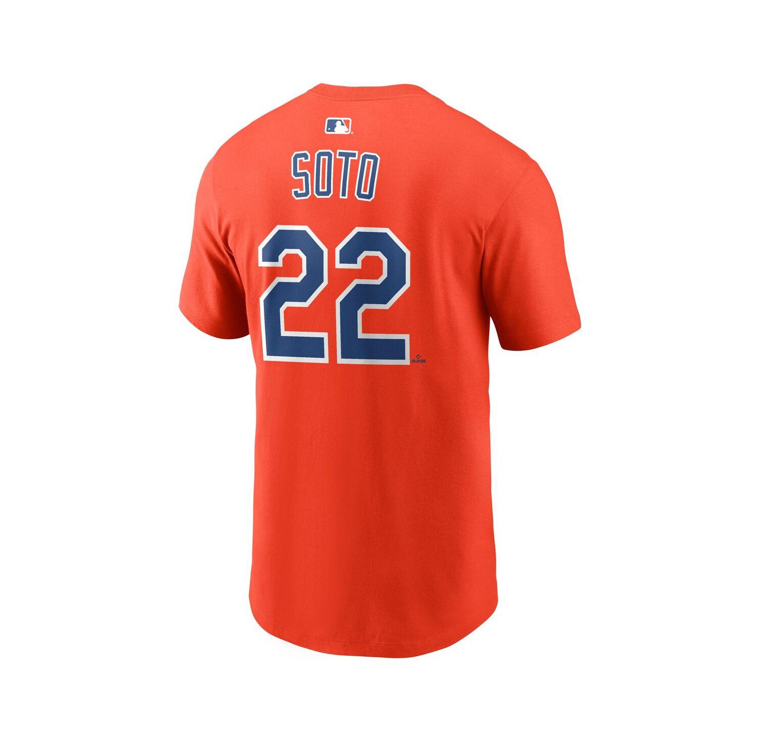 Men's Juan Soto Orange New York Mets Name & Number T-Shirt