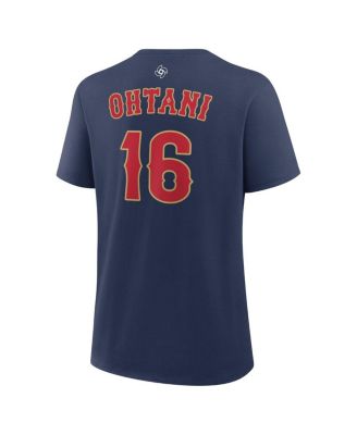 Women's Shohei Ohtani Navy Japan Baseball 2026 World Baseball Classic Name Number T-Shirt