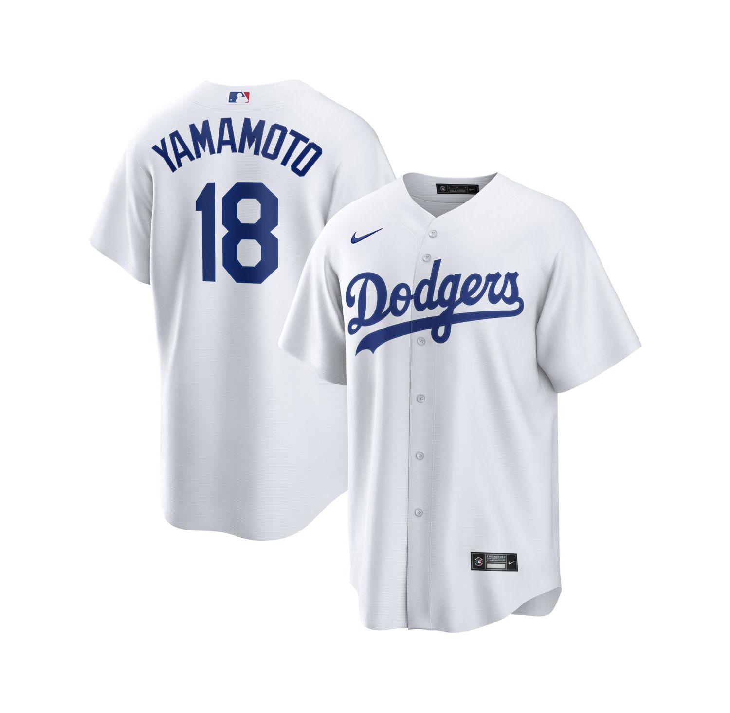 Men's Yoshinobu Yamamoto White Los Angeles Dodgers Home Replica Jersey