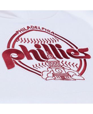 Men's White Philadelphia Phillies Cooperstown Collection Fleece Hoodie