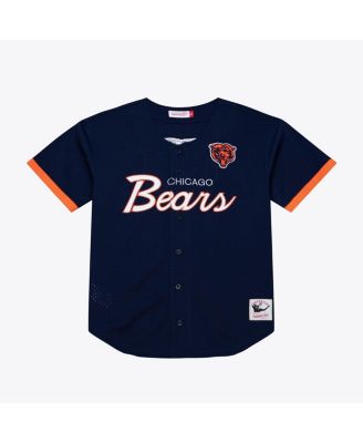 Men's Navy Chicago Bears Head Coach Mesh Full-Button Fashion Jersey
