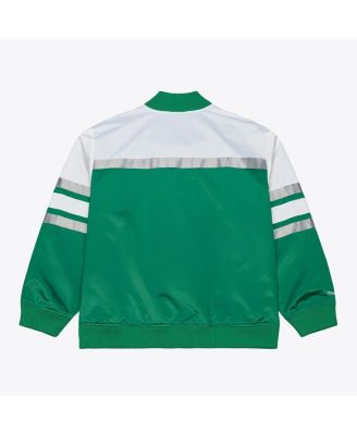 Men's Kelly Green Philadelphia Eagles Head Coach Lightweight Full-Snap Satin Jacket