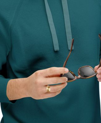 Cross Band Ring in 14k Yellow Gold Plated Sterling Silver