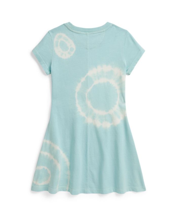 Polo Ralph Lauren Girls 2t 6x Tie Dye Polo Bear Cotton Jersey Dress