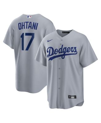 Men's Shohei Ohtani Gray Los Angeles Dodgers Road Replica Jersey