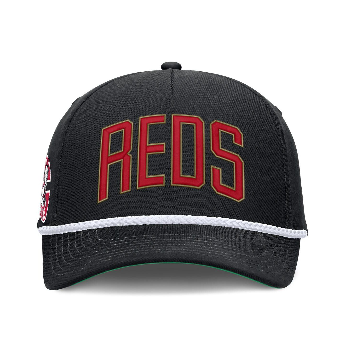 Мужская кепка Nike Black Cincinnati Reds Cooperstown Collection Rise Adjustable Hat — фото 2