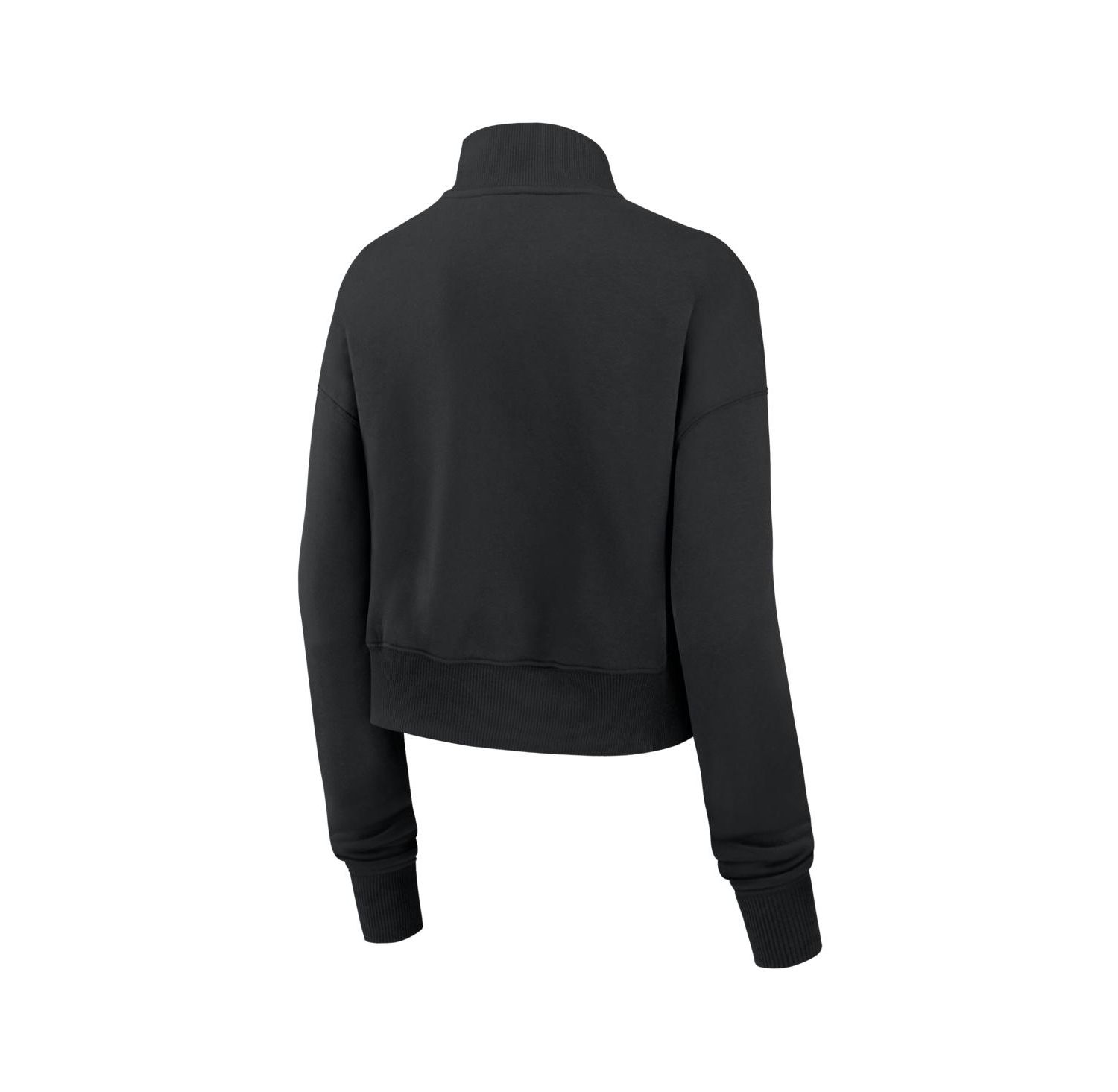 Women's Black Denver Broncos Legacy Phoenix Fleece Cropped Half-Zip Sweatshirt
