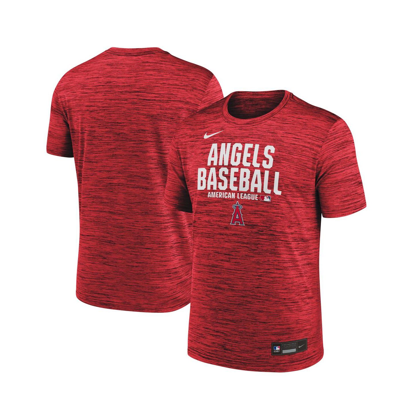 Мужская футболка Nike Red Los Angeles Angels Authentic Collection Velocity Dri-FIT — фото 1