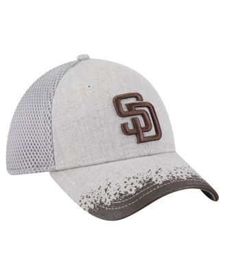 Men's Gray San Diego Padres Visor Paint Splatter 39THIRTY Flex Hat