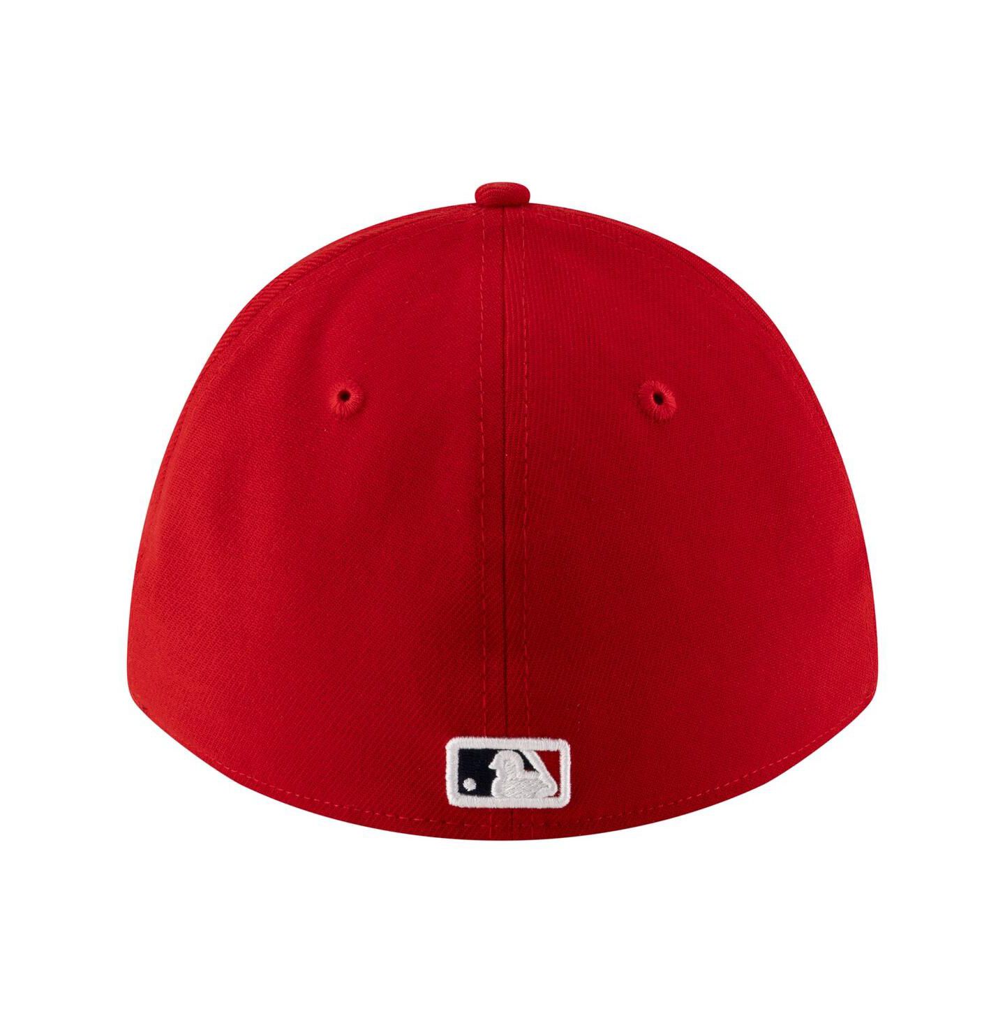 Мужская кепка New Era Red St. Louis Cardinals Player Replica 39THIRTY M-Crown Flex Hat — фото 4
