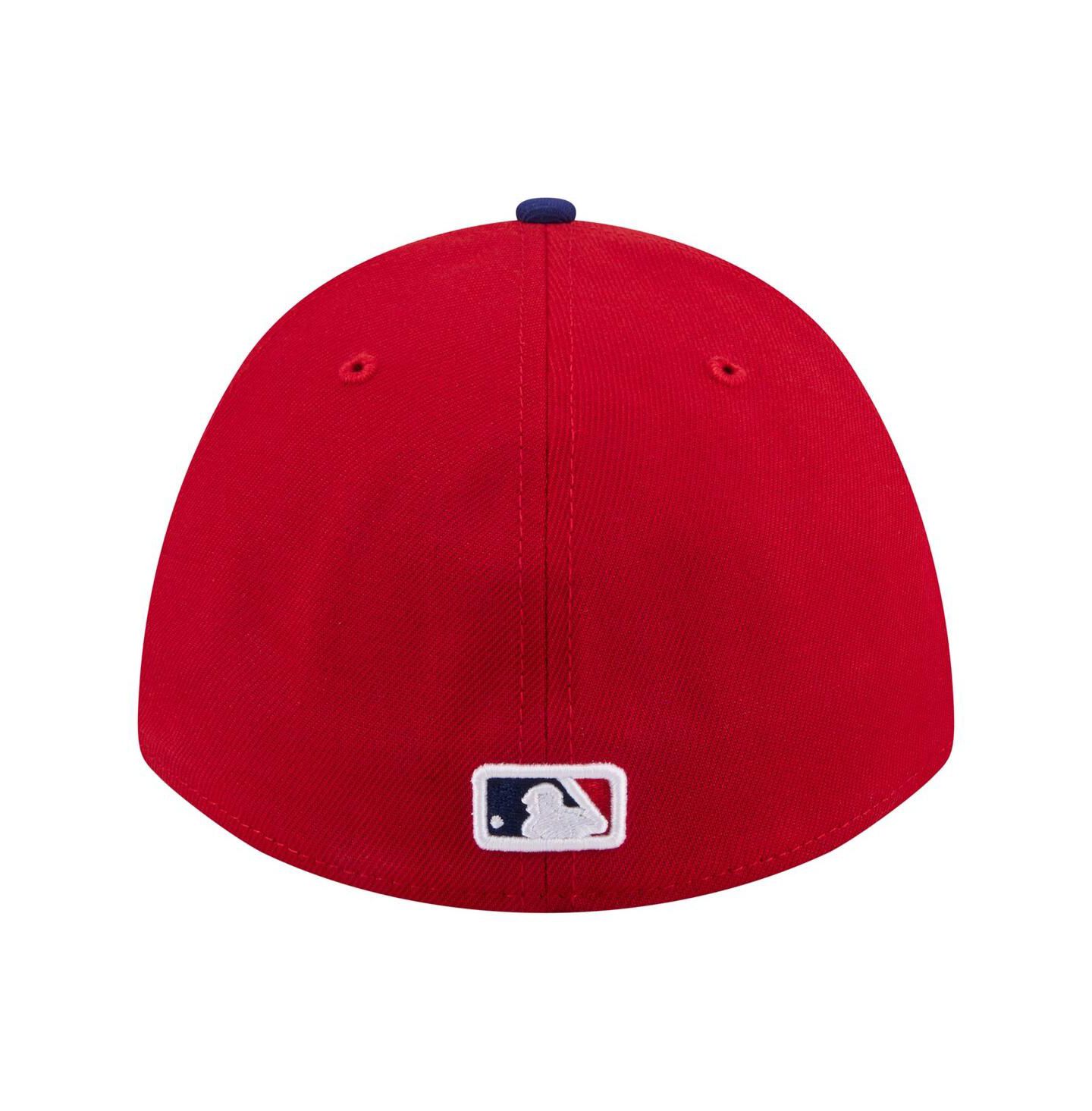 Мужская кепка New Era Red Philadelphia Phillies Player Replica 39THIRTY M-Crown Flex Hat — фото 4