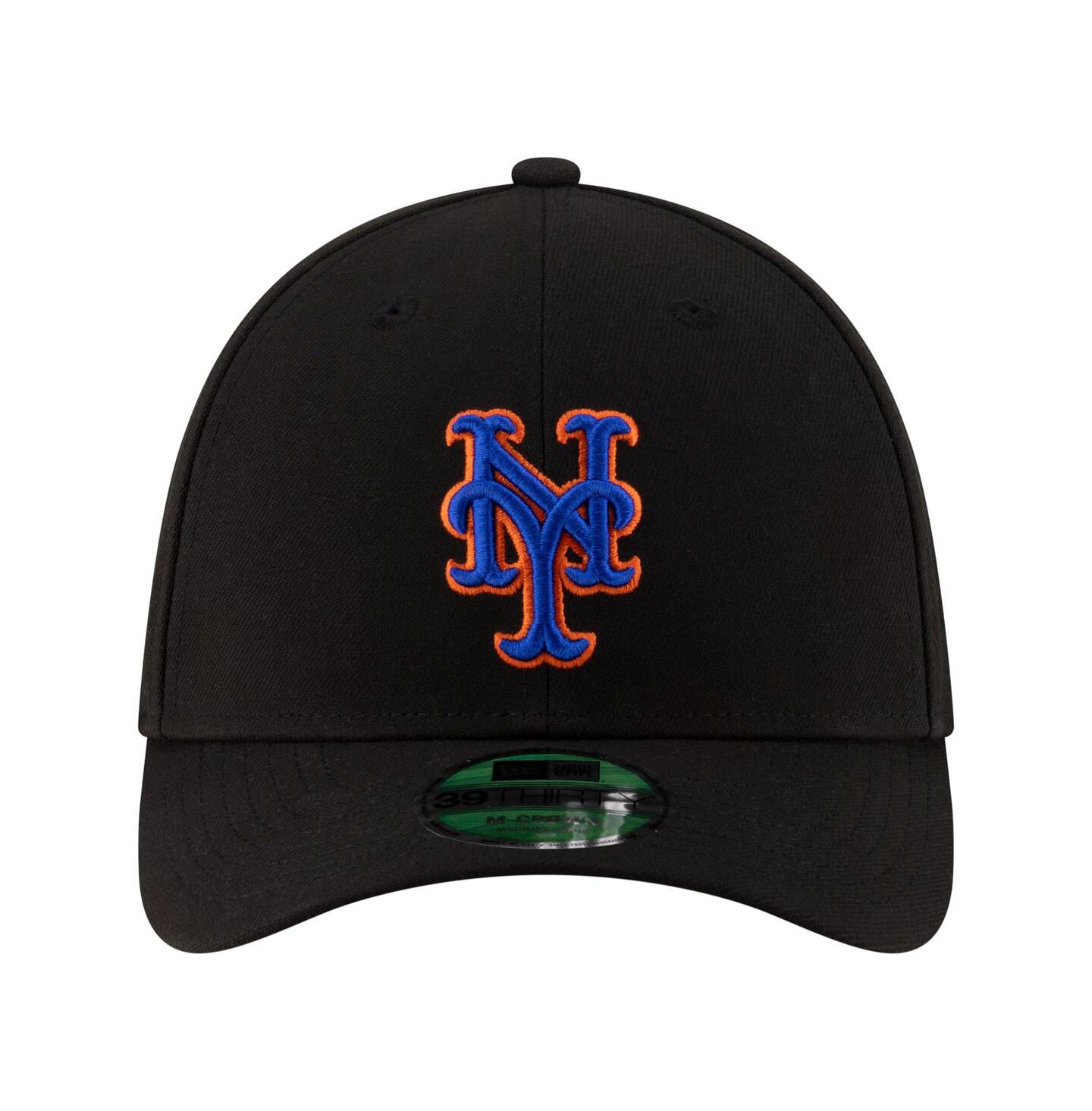Мужская кепка New Era Black New York Mets Alternate Player Replica 39THIRTY M-Crown Flex Hat — фото 2
