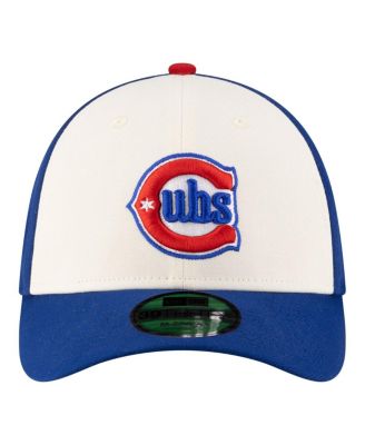 Men's White/Royal Chicago Cubs Player Replica 39THIRTY M-Crown Flex Hat