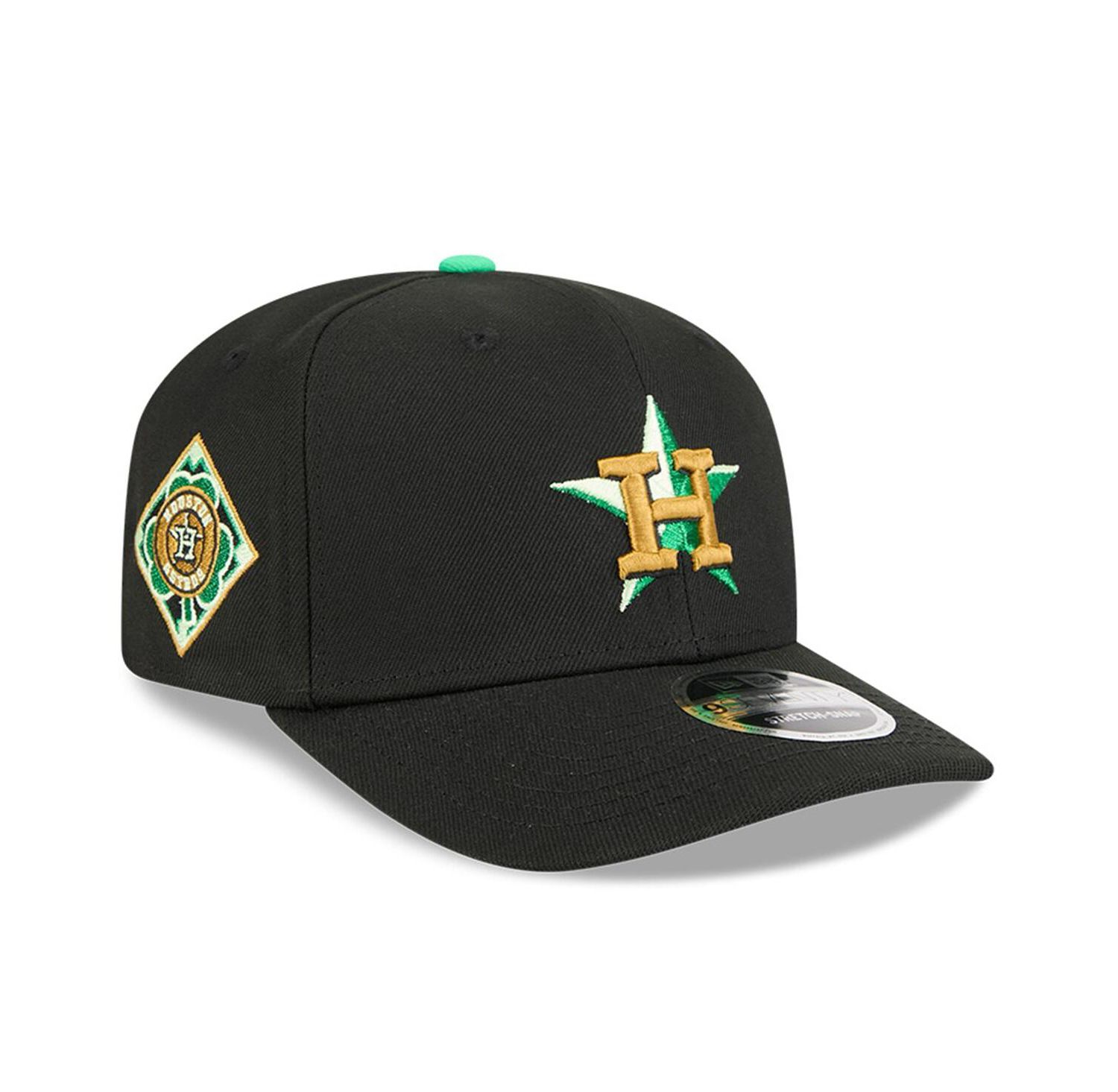 Men's Black Houston Astros 2026 St. Patrick's Day 9SEVENTY Adjustable Hat