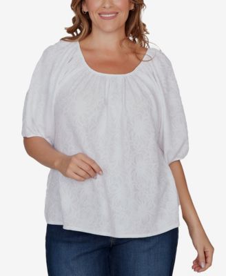 Plus Size Textured Convertible Knit Top
