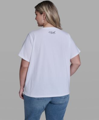 Plus Size Watercolor Paris Crewneck T-Shirt