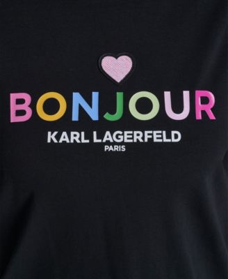 Plus Size Bonjour Crew Neck T-Shirt