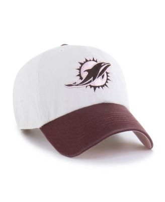 Men's and Women's Stone/Burgundy Miami Dolphins Love Letter Clean Up Adjustable Hat