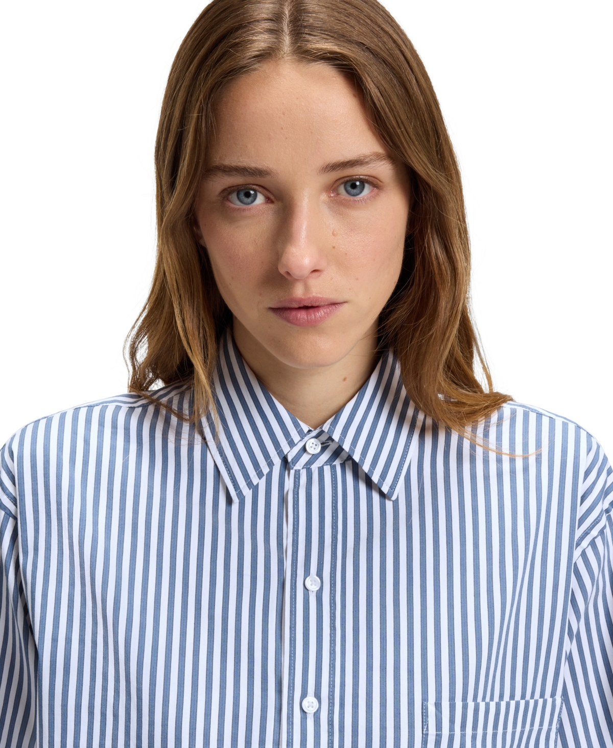 Boss by Hugo Women's Cotton-Blend Striped Blouse