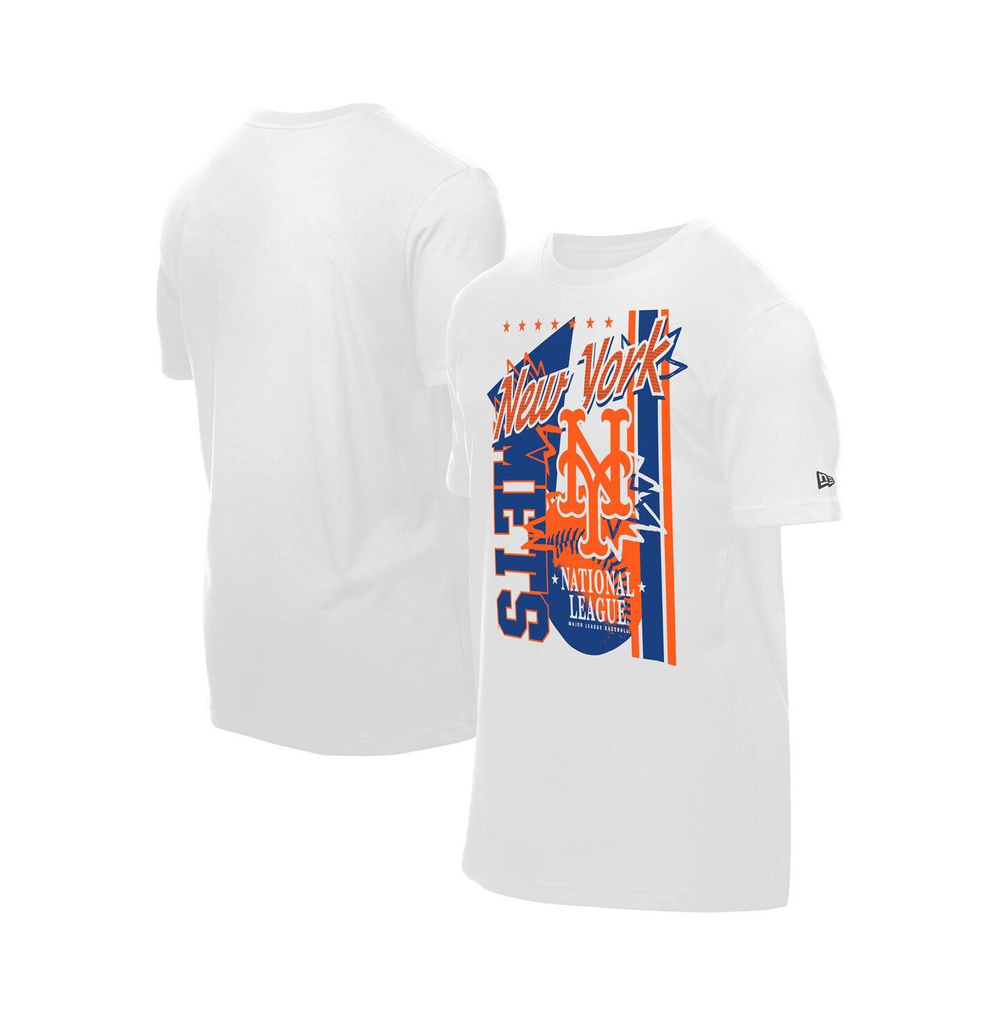 Мужская футболка New Era White New York Mets Big Graphic Domestic — фото 1