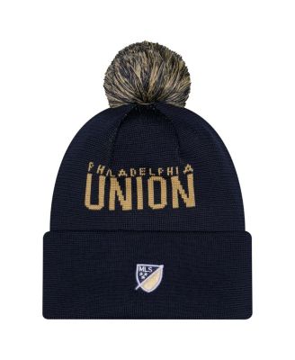 Men's Black Philadelphia Union 2026 Jersey Hook Cuffed with Pom Knit Hat