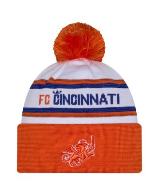Men's White FC Cincinnati 2026 Jersey Hook Cuffed Knit Hat with Pom