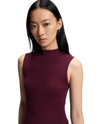 Women's Sleeveless Mock-Neck Top