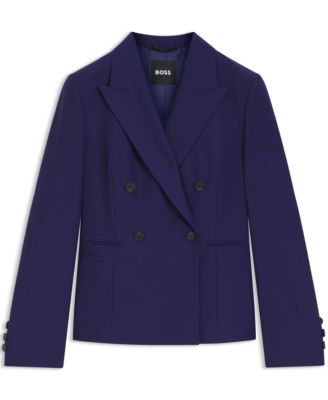 BOSS by Women's Virgin-Wool Twill Slim-Fit Blazer